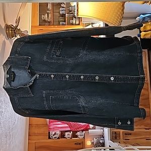 Nearly new!  Ashley Stewart Denim Jacket  Sz 18W  Bust 48"  Great detailing! B18